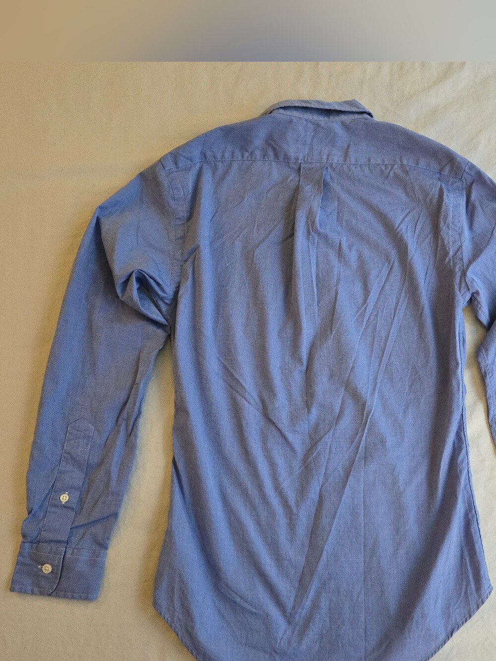Ralph Lauren Button-Down Shirt Blue Slim Fit Cotton Stretch EB3 - Picture 9 of 9